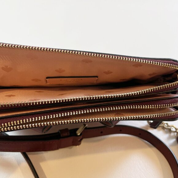 NEW Kate Spade Crossbody Floral Pup Cherrywood - Picture 8 of 11